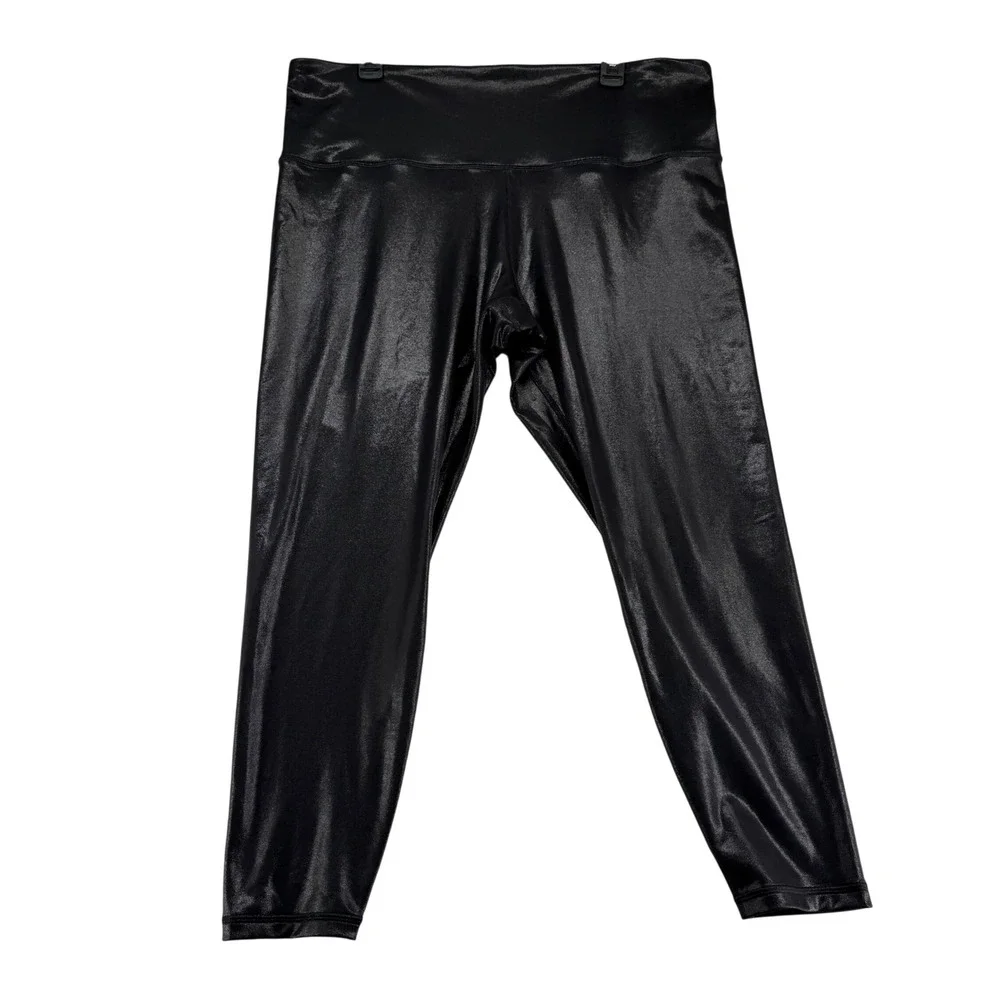 Athleta Elation Shine Tight Legging High Rise Women Plus 2X Black Athletic